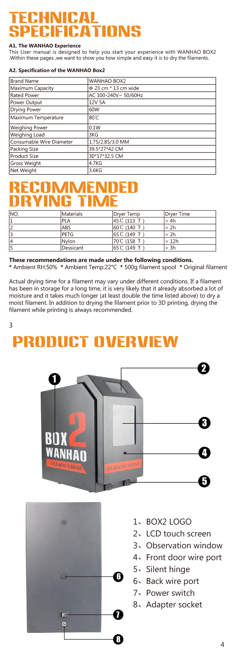 BOX 2, BOX2, B2, filament dryer