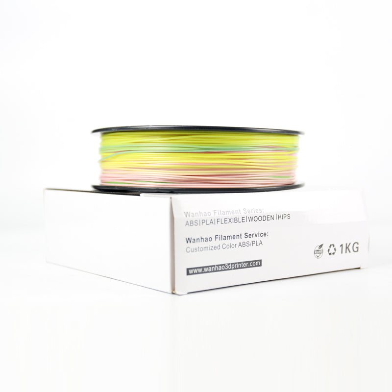 Rainbow Color Mixed color PLA fillaments Multiple Color 1.75mm