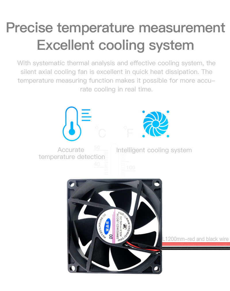 CGR-MINI Cooling Fan 6010, double ball fan 24V line length 30cm
