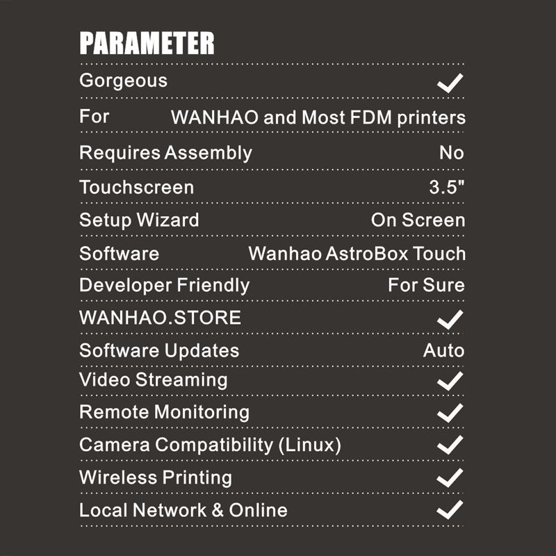 Wanhao Astrobox for FDM printer only