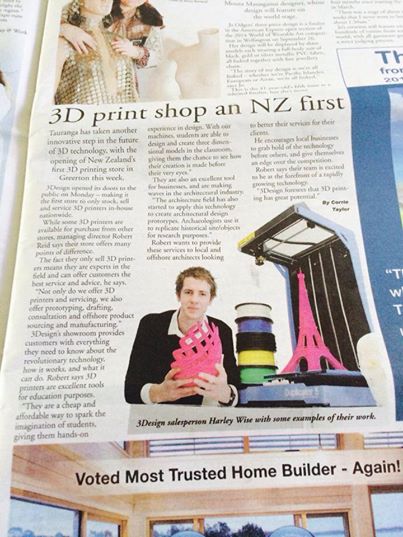 Wanhao New Zealand 3D printing Store open on 20th Aug 2014