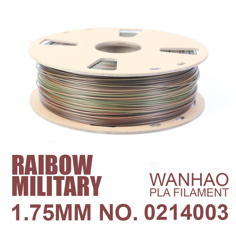 PLA Filament 1.75mm Raibow Military