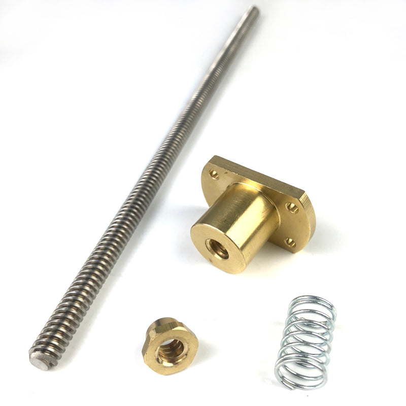 D8-Screw Rod & Clearance reducing nut, 8mm screw with anti back lash nut